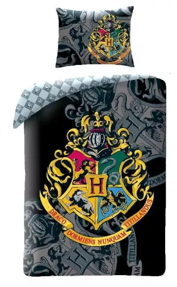 Bavlnené obliečky - Harry Potter Black - 140 x 200 - Halantex