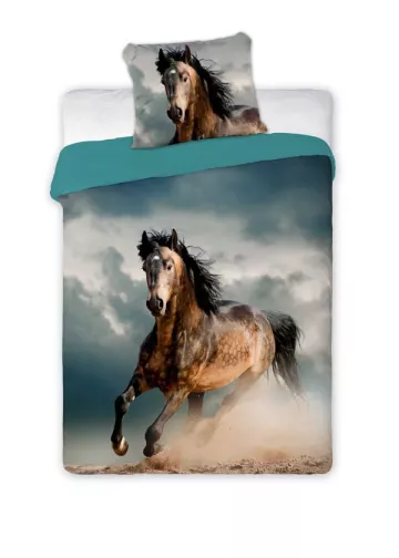 Bavlnené obliečky - Kôň v búrke - 140 x 200 cm + 70 x 90 cm - Faro
